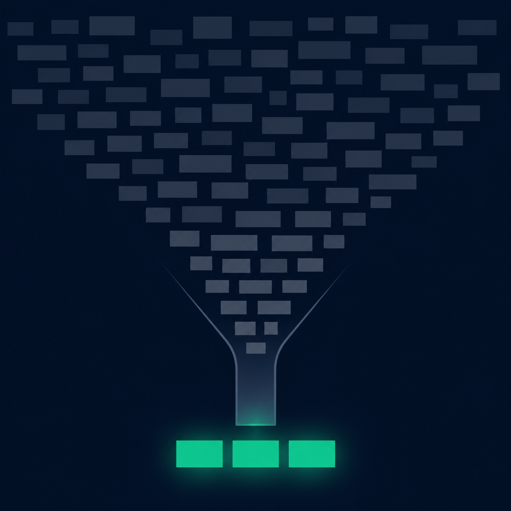 Illustration of the SAM.gov firehose filtered down to the opportunities that fit